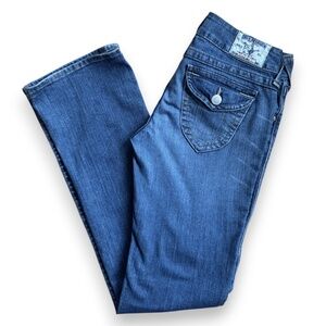 TRUE RELIGION plain wash straight leg jeans blue size 28